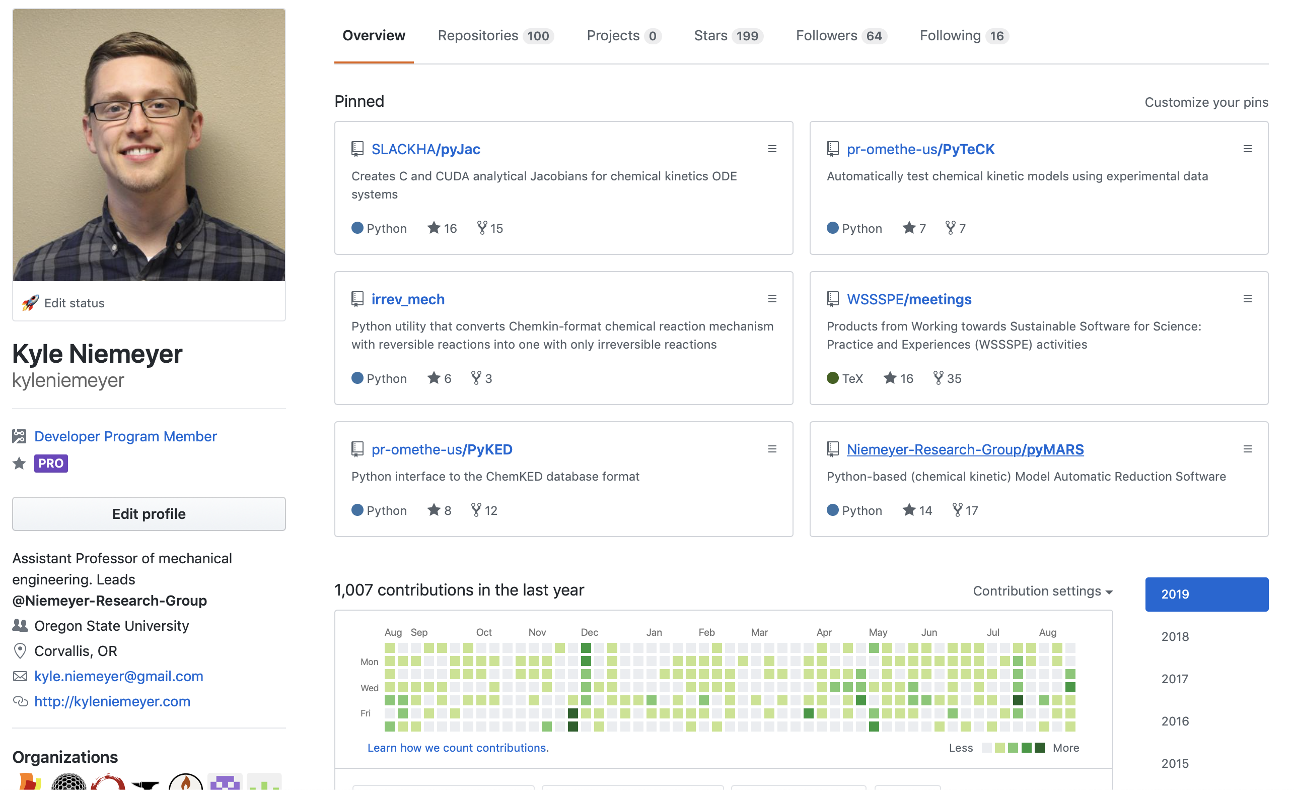 Kyle's GitHub profile